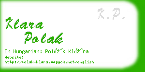 klara polak business card